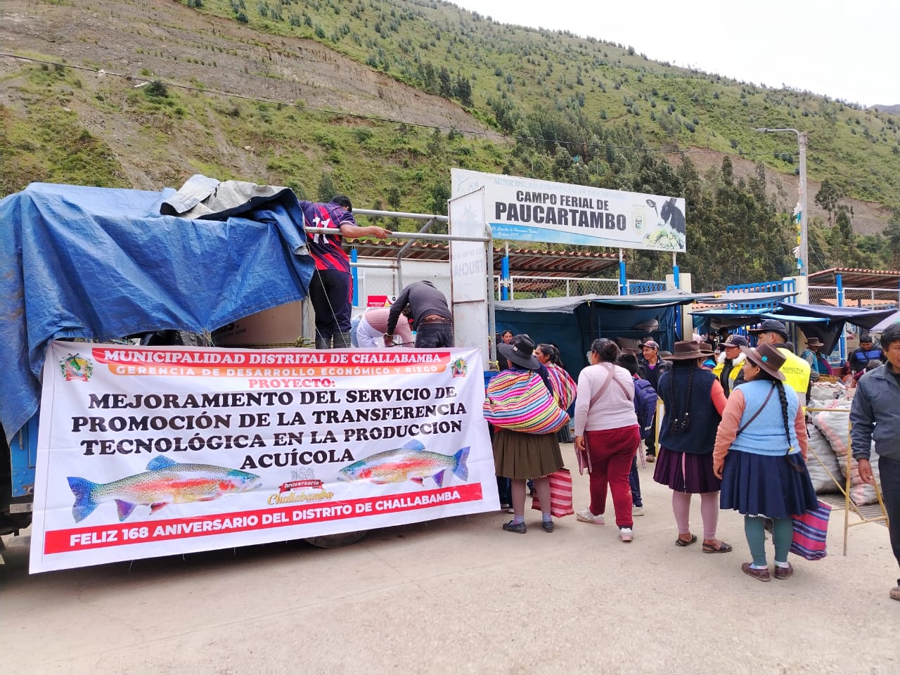 Gran éxito en la venta de truchas organizada por la gerencia de desarrollo económico de la municipalidad distrital de Challabamba