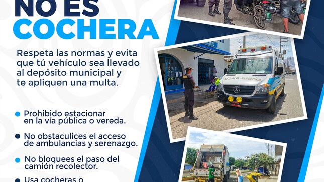 Prohibido obstaculizar la vía pública 