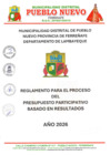 Vista preliminar de documento Reglamento del Proceso de Presupuesto Participativo 2026