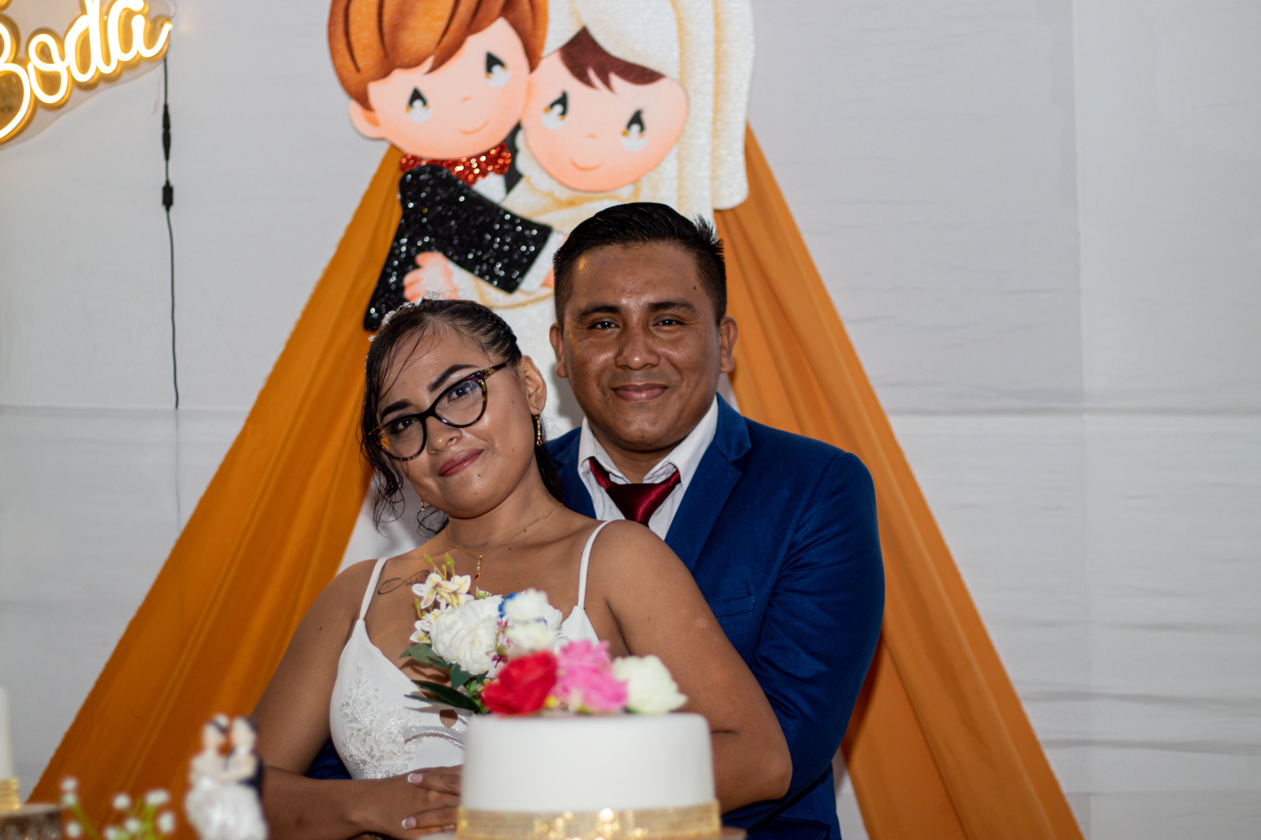 Pareja de esposos en matrimonio comunitario