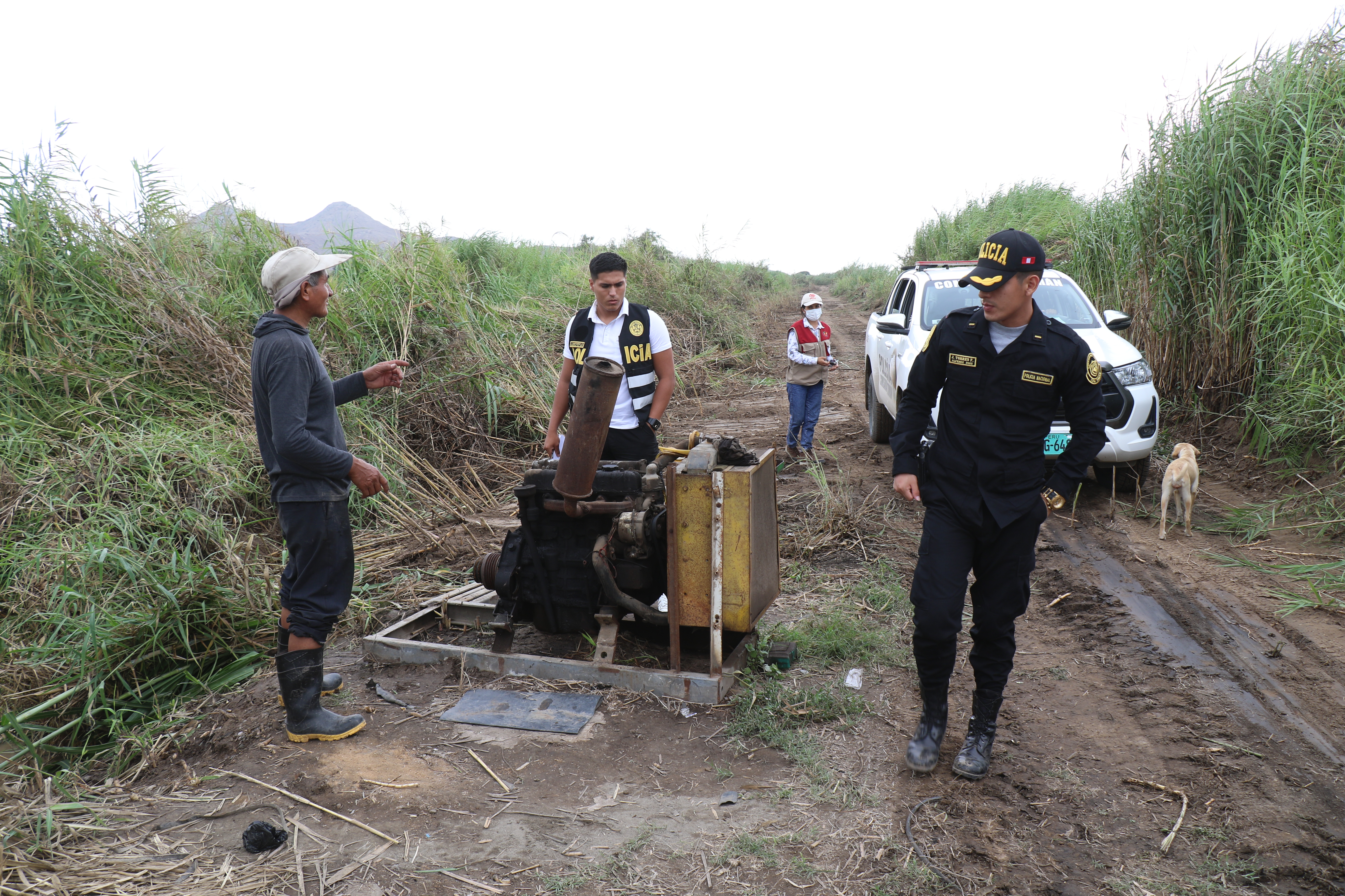 Nuevamente se hallaron motobombas, tuberías y demás, de agricultores informales