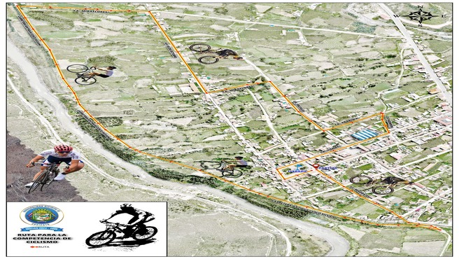 Ruta para la Competencia de Ciclismo profesional en Cusipata