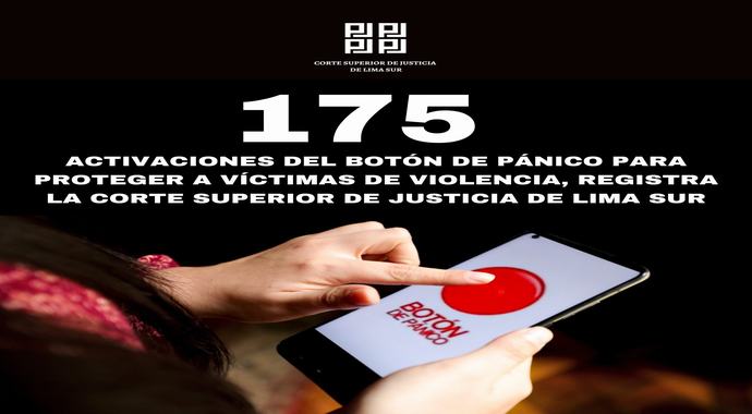 Corte de Lima Sur registra 175 activaciones del botón de pánico para proteger a víctimas de violencia