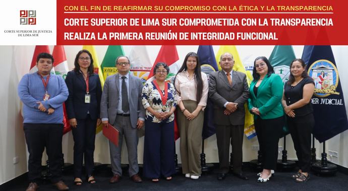 Primera reunión de integridad funcional en la Corte Superior de Lima Sur