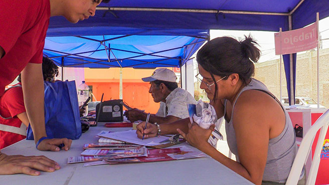 Vecino logra su registro en la Plataforma de Empleos Perú