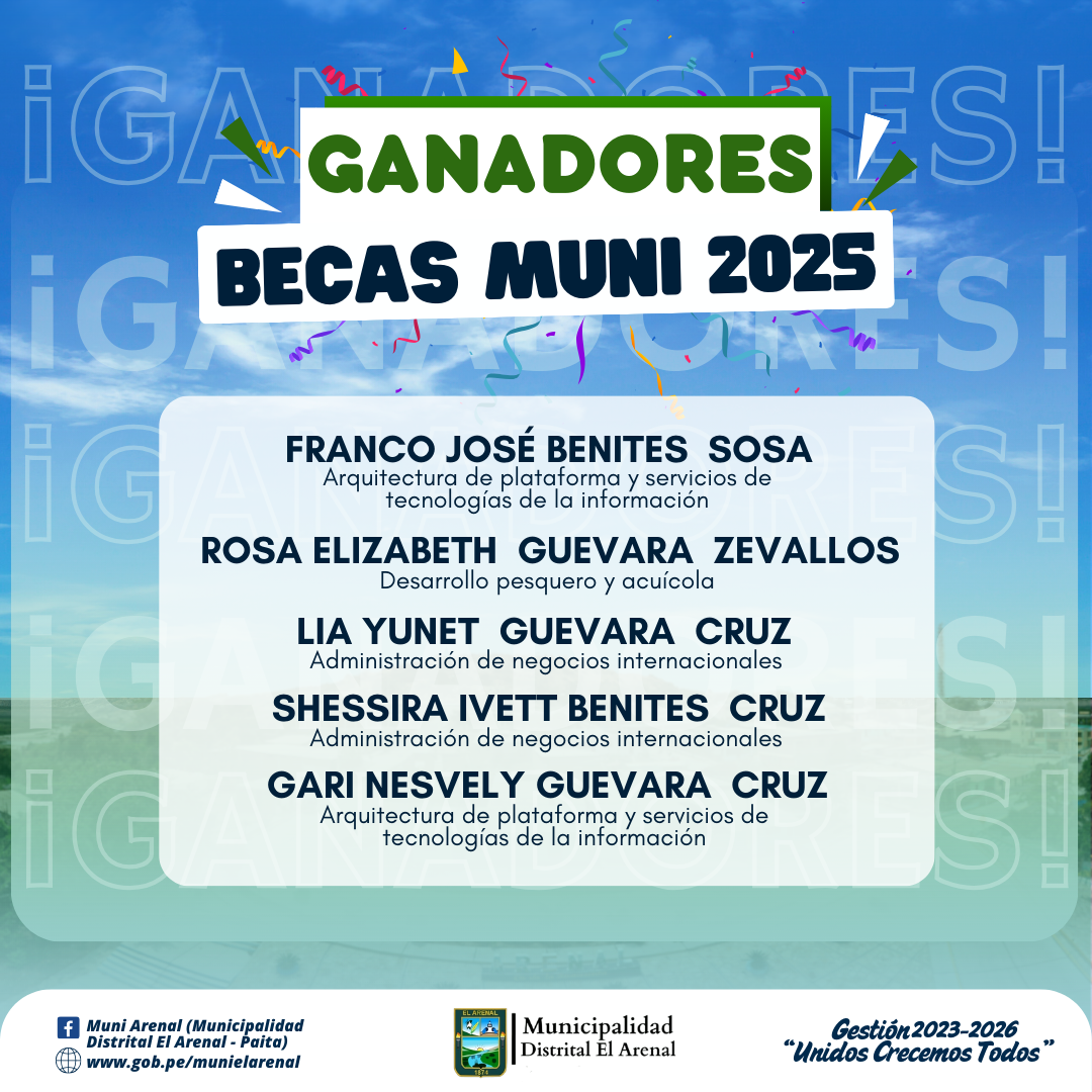Flyer Ganadores Becas Muni 2025