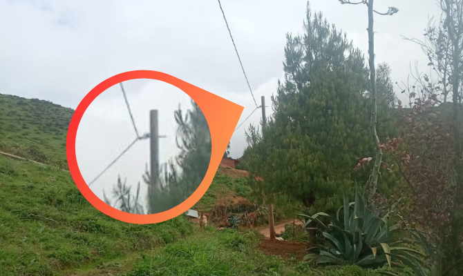 Enosa normaliza redes en caserío Rodeopampa y alerta sobre peligros al manipular cables