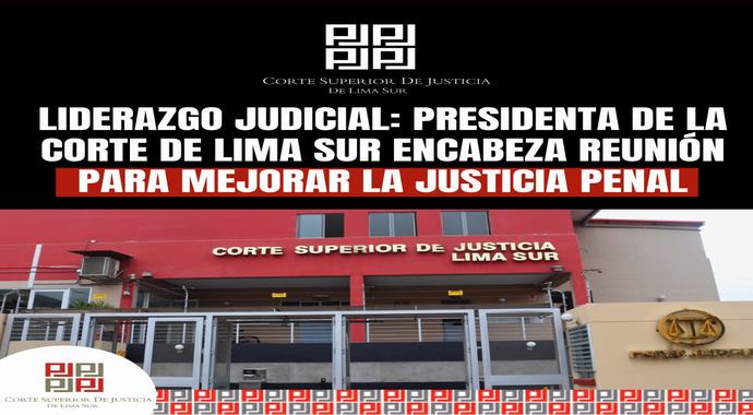 Liderazgo Judicial: Presidenta de la Corte de Lima Sur encabeza reunión clave para mejorar la Justicia Penal