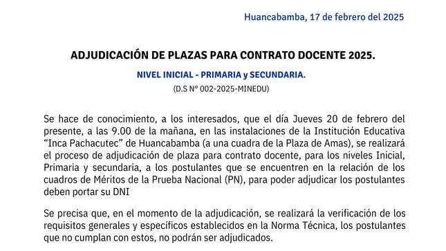 Adjudicación