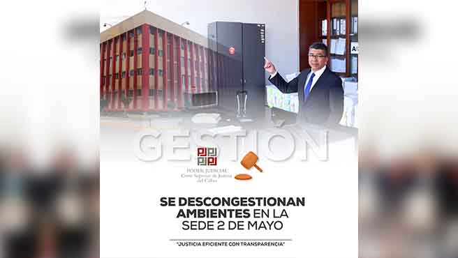Se descongestionan ambientes en la sede 2 de Mayo de la Corte Superior del Callao
