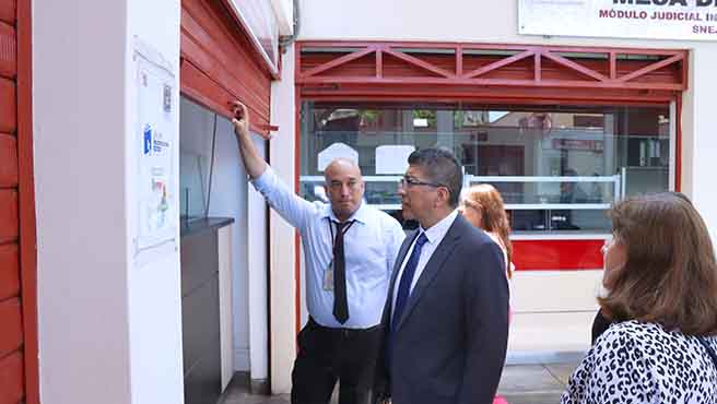Presidente de la Corte del Callao, Miguel Castañeda Moya, dispuso el descongestionamiento de ambientes en la sede 2 de Mayo