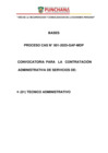 Vista preliminar de documento BASES DEL PROCESO CAS 001-2025-GAF-MDP-TECNICO ADMINISTRATIVO