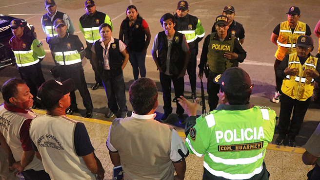 Autoridades realizaron operativo multisectorial de seguridad ciudadana en Huarmey