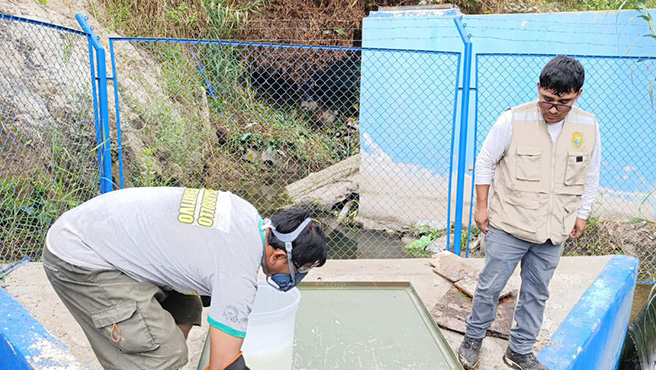Área Técnica Municipal realiza campaña de limpieza y desinfección de los sistemas de agua potable en el valle Huarmey
