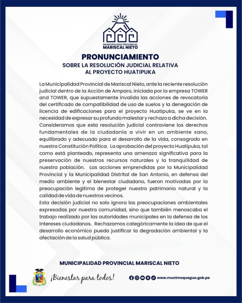 Pronunciamiento sobre la RESOLUCION JUDICIAL RELATIVA