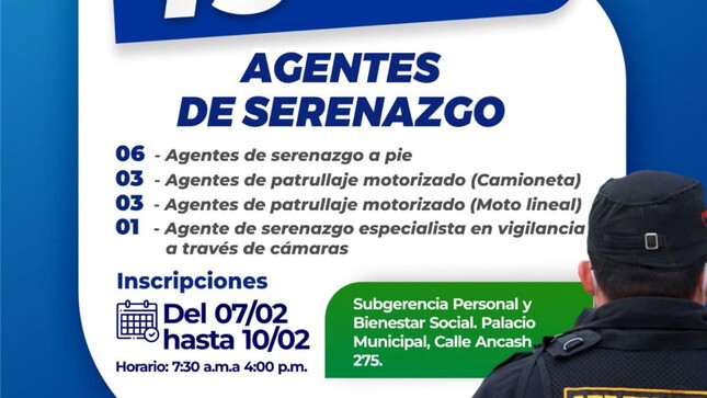 Convocatoria: Concurso Público Cas N.- 001-2025-MPMN