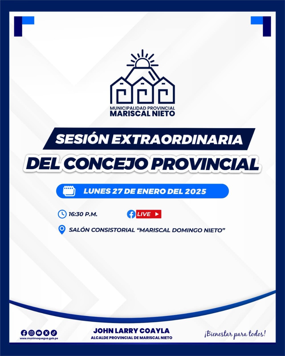 SESION EXTRAORDINARIA DEL CONCEJO PROVINCIAL