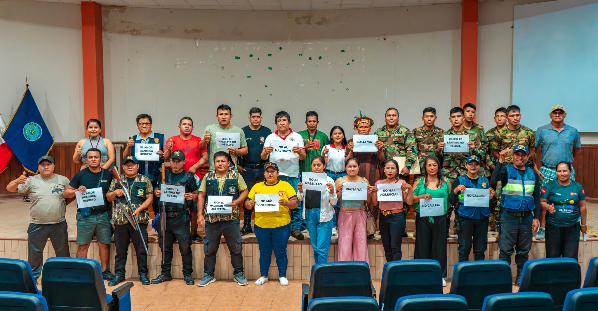 Cuerpo de Serenazgo, miembros de los Comités de Autodefensa (CADS) y Juntas Vecinales.