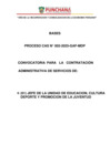 Vista preliminar de documento BASES DEL PROCESO CAS N° 002-2025-MDP-JEFE DE UNIDAD DE CULTURA Y DEPORTE