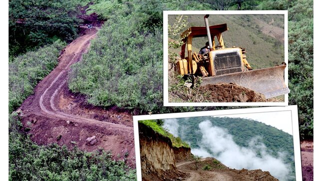 MDM Continua con las Labores de Apertura de Trocha Carrozable en los Horcones 