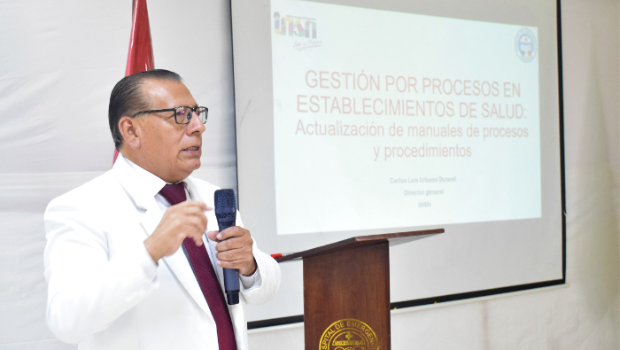 Director del INSN expuso Gestión por Procesos a personal del Hospital de Emergencias Pediátricas