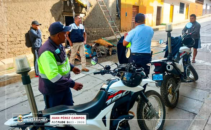 Personal de serenazgo sofocó incendio en Cajabamba