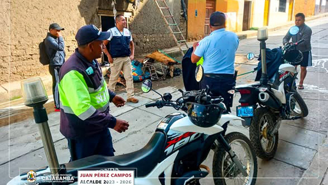 Personal de serenazgo sofocó incendio en Cajabamba