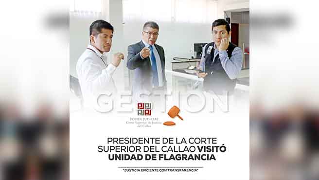 Presidente de la Corte Superior del Callao visitó la Unidad de Flagrancia