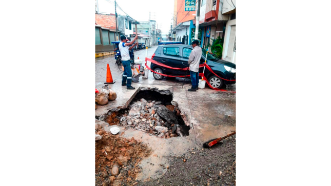Reparación de plataforma en el Jr. Alegría A. de Morey Cdra. 02.