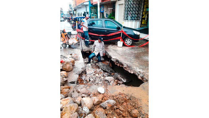 ReparaciΓ³n de plataforma en el Jr. AlegrΓa A. de Morey Cdra. 02.