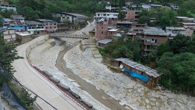 Familias de Canchaque viven seguras con obra de protección ejecutada por el GoRE en quebrada El Limón