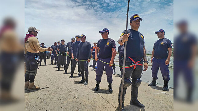 Agentes de Serenazgo Nepeña presentes en el I Curso de Gestión de Riesgos y Desastres Integral realizado por la MPS 