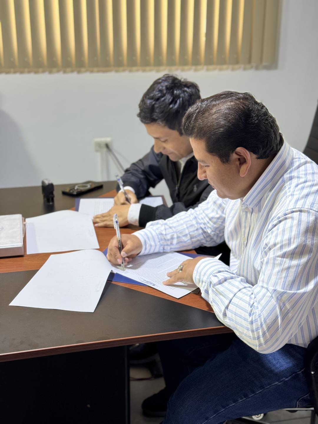 Firma de convenio entre la DRTC Áncash y la Municipalidad Distrital De San Marcos 