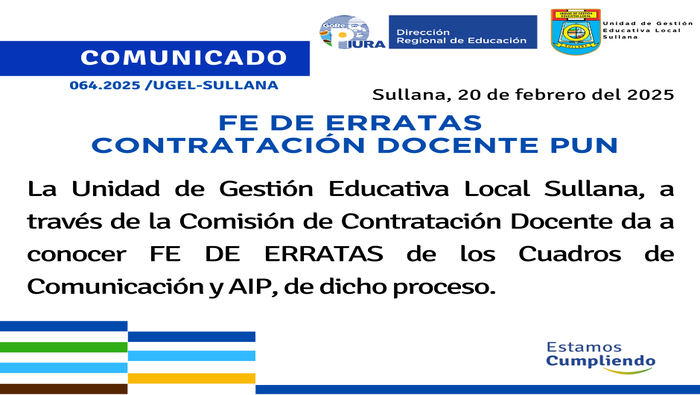 Comunicado N°64-2025