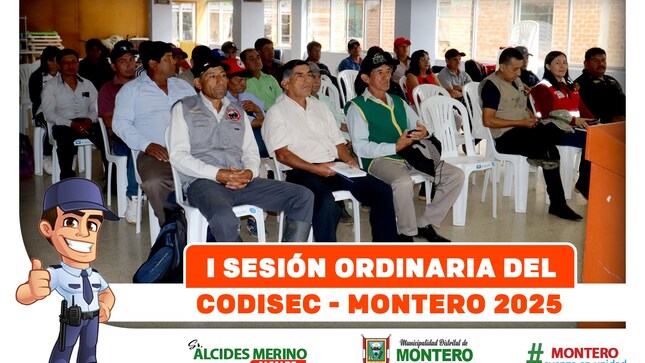 MDM Realiza I Sesión Ordinaria  del CODISEC - Montero 2025 