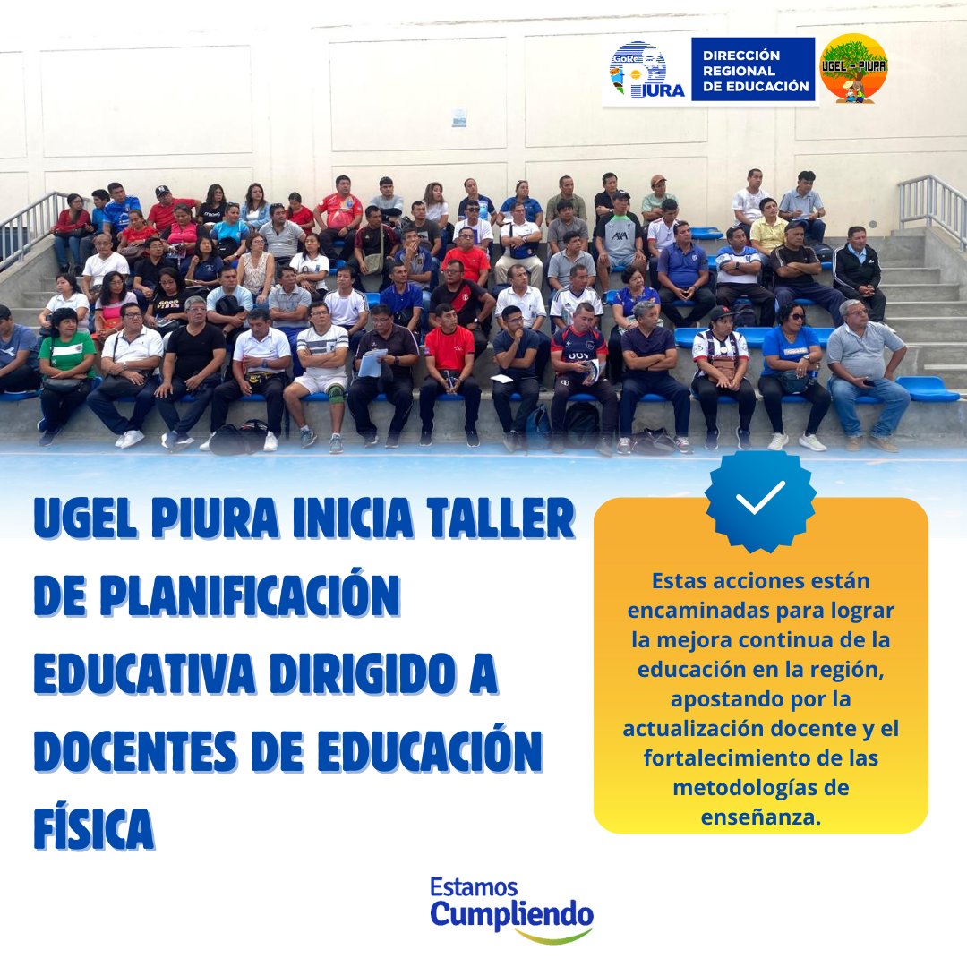 UGEL Piura inicial el taller de planificación educativa dirigido a docentes de educación física