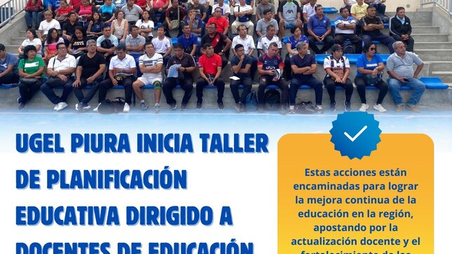 UGEL Piura inicial el taller de planificación educativa dirigido a docentes de educación física 