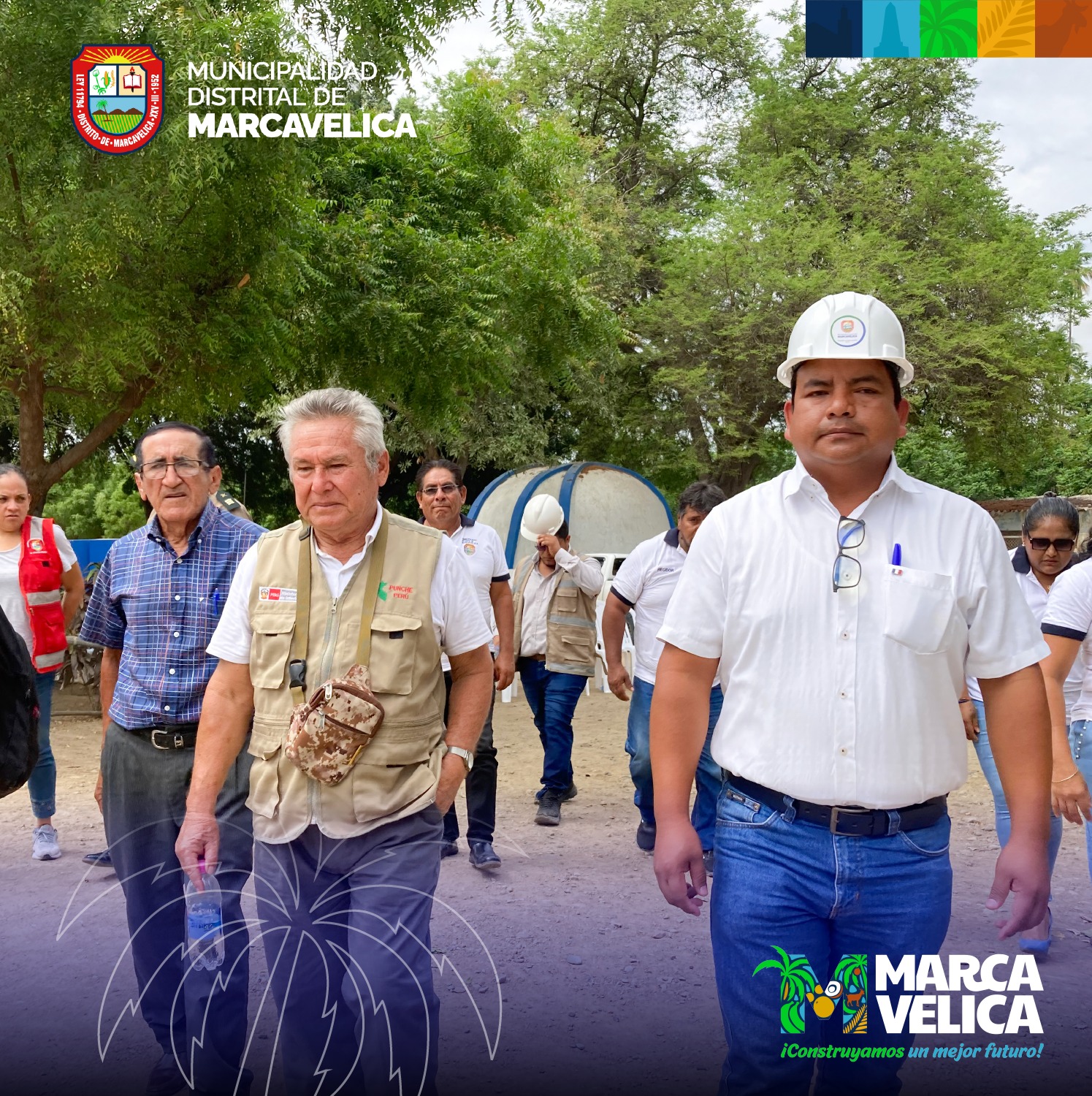 Municipalidad distrital de Marcavelica coloca la primera piedra para la obra de asfaltado en la av. ramón castilla