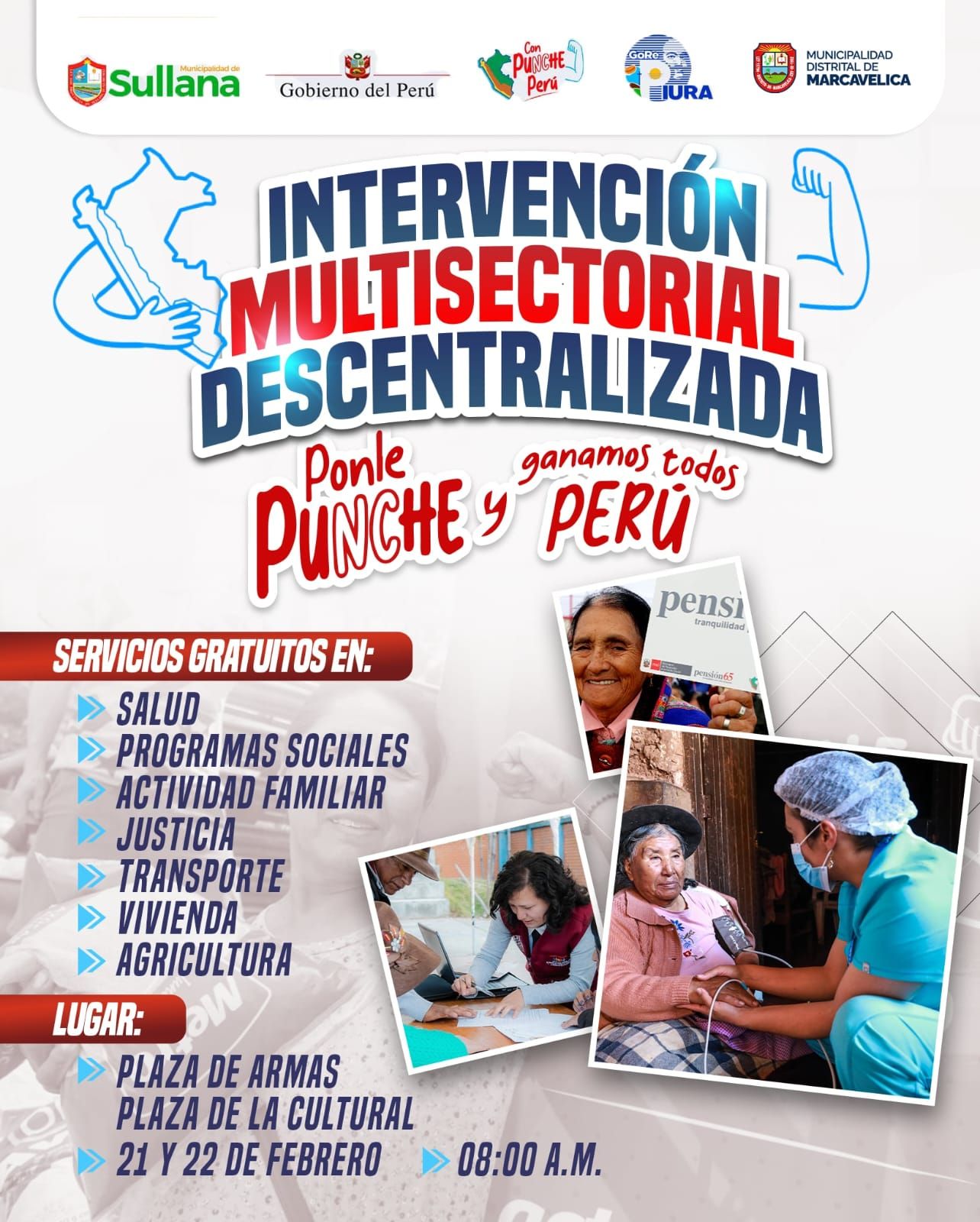 Alcalde invita a la población Marcaveliquense a participar en la intervención multisectorial descentralizada