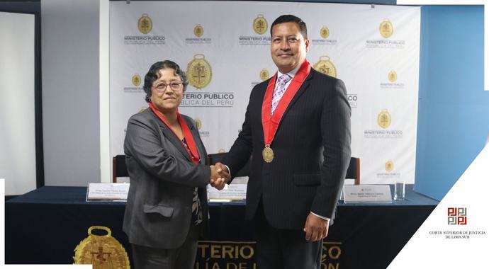 Presidenta de la Corte de Lima Sur estuvo presente en el 16º Aniversario del Distrito Fiscal de Lima Sur