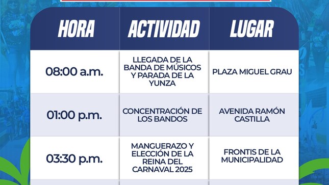 Conoce la programación para el carnaval Marcavelica 2025