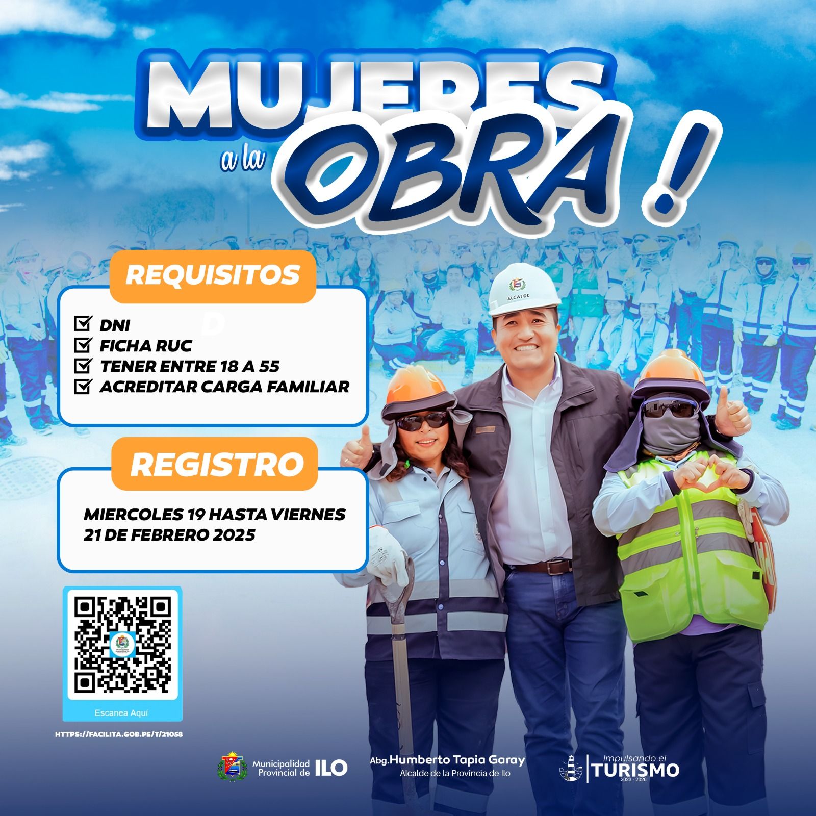 Mediante el programa “Mujeres a la obra” se generarán 140 puestos de trabajo para mujeres con carga familiar.