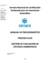 Vista preliminar de documento MAPRO M03 Gestión de evaluación de estudios ambientales del Senace
