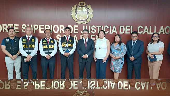 Presidente de la Corte Superior del Callao, Miguel Castañeda Moya, y jede de la Policía Judicial del Callao articulan acciones para fortalecer labor interinstitucional