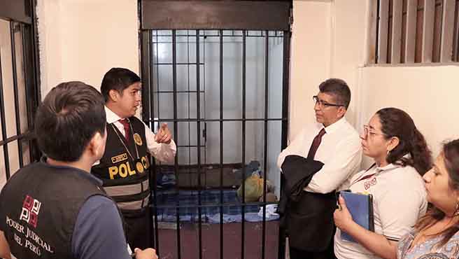 Presidente de la Corte Superior del Callao, Miguel Castañeda Moya, visitó la carceleta para fortalecer labor interinstitucional