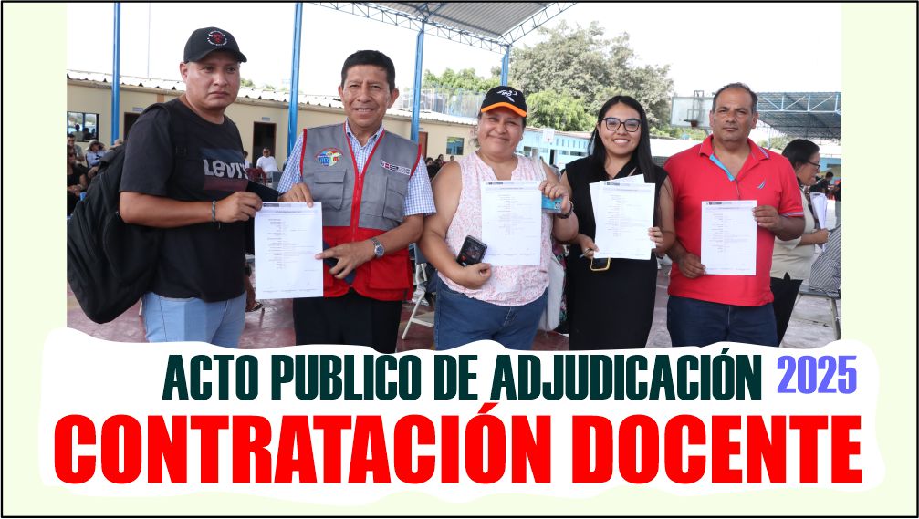Adjudicación presencial contratación docente 2025