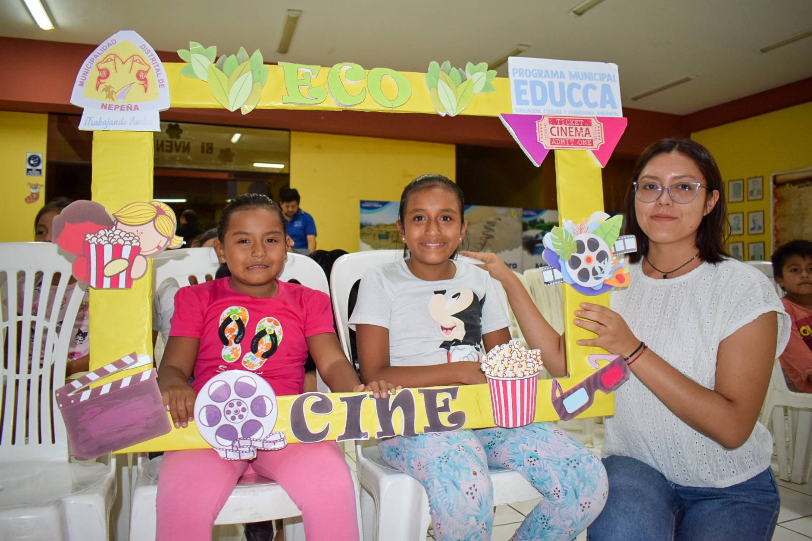 Fotografía con los participantes del Eco Cine Municipal 