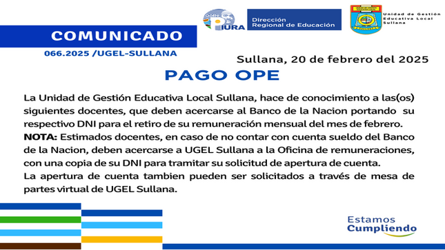 Comunicado N°66-2025
