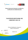 Vista preliminar de documento PLAN OPERATIVO INSTITUCIONAL 2025, CONSISTENTE CON EL PIA