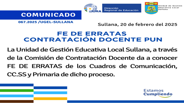 Comunicado N°67-2025
